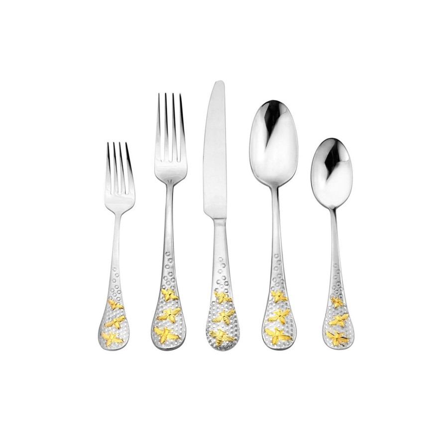 Flatware & Serveware Godinger | Buzz 24Kt Gold Plated 18/10 Stainless Steel 20 Piece Flatware Set, Ser