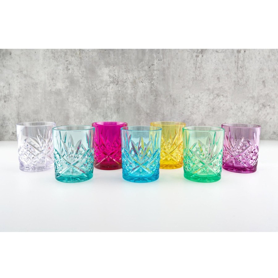 Glassware & Barware Godinger | Dublin Acrylic Lilac Double Old Fashion, Set Of 4