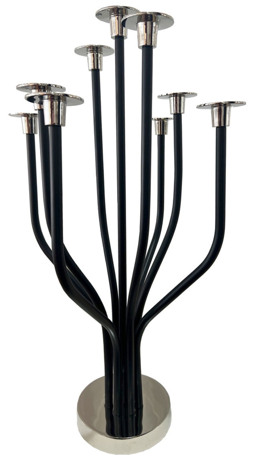 Decor Godinger | Radiant Tree 9 Light Black & Silver Candelabra