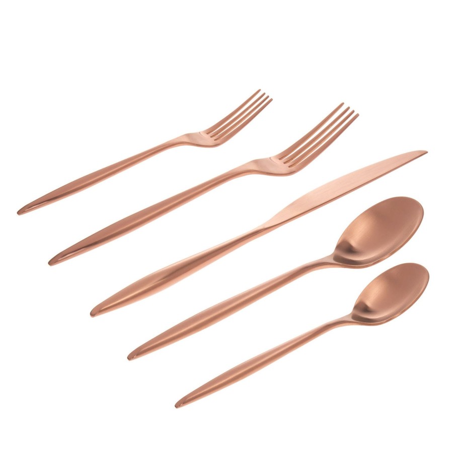 Flatware & Serveware Godinger | Milano Matte Copper 18/10 Stainless Steel 20 Piece Flatware Set, Servi